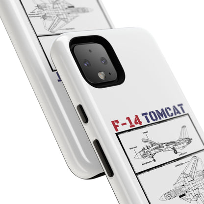 F-14 Tomcat Schematic edition phone case (USAF Colour-Way)