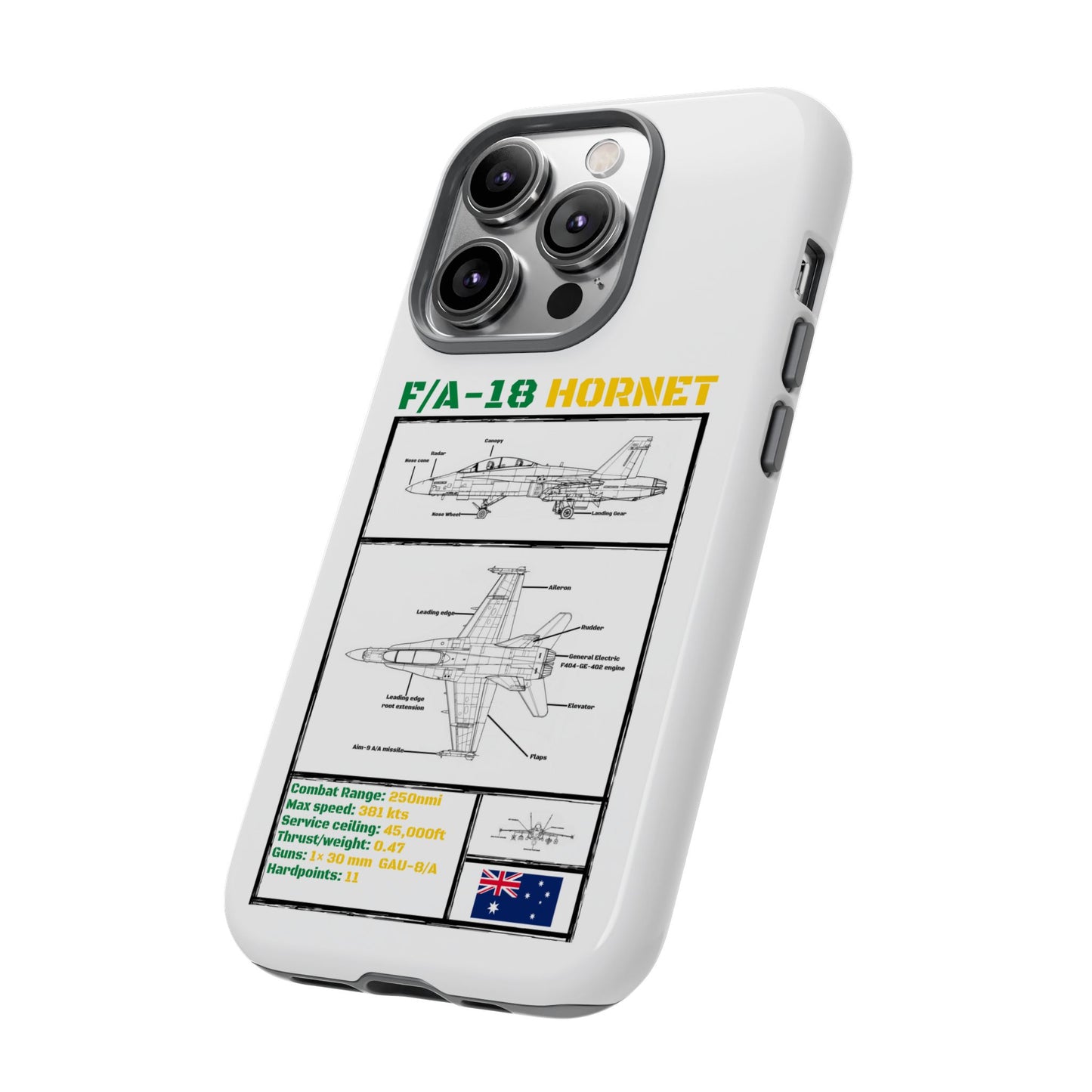 F/A-18 Hornet Schematic edition phone case (RAAF Colour-Way)
