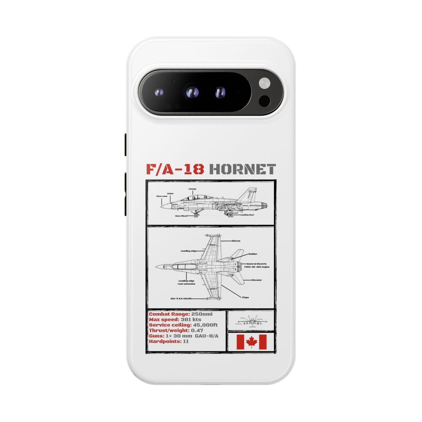 F/A-18 Hornet Schematic edition phone case (RCAF Colour-Way)
