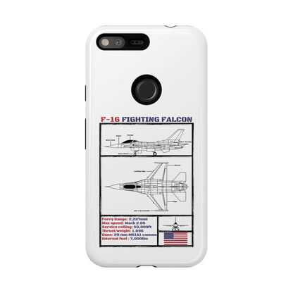 F-16 Fighting Falcon Schematic edition phone case (USAF Colour-Way)