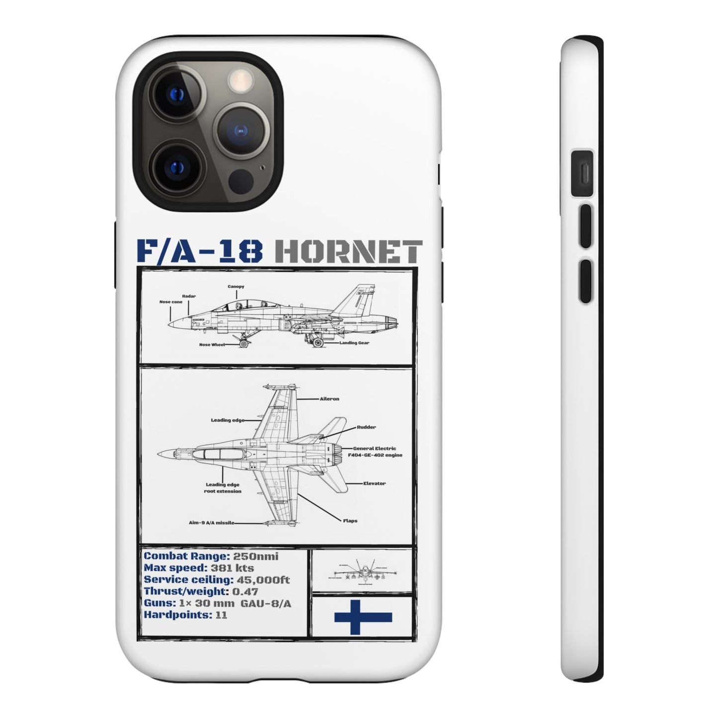 F/A-18 Hornet Schematic edition phone case (FAF Colour-Way)
