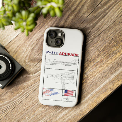 F111 Aardvark  Schematic Durable Phone Case (USAF Colourways)