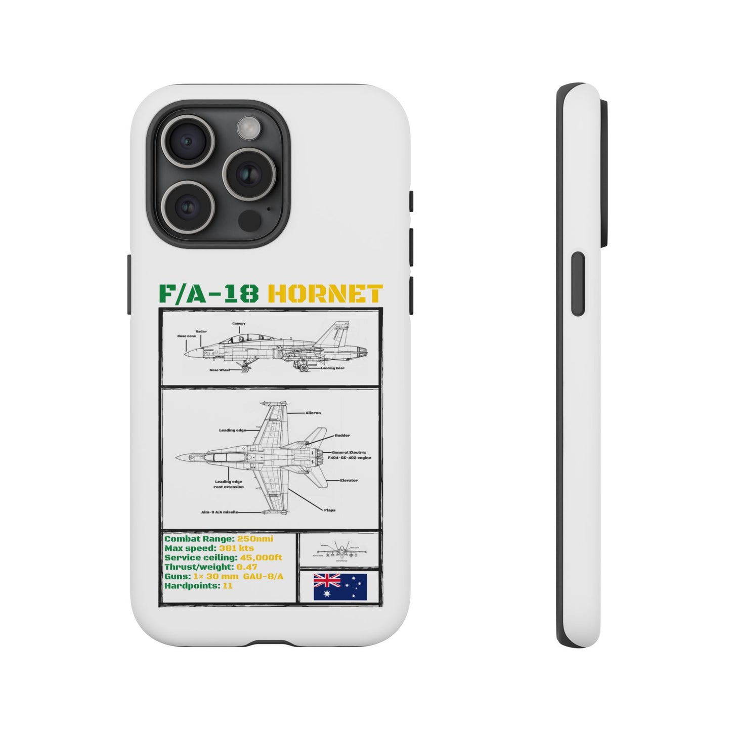 F/A-18 Hornet Schematic edition phone case (RAAF Colour-Way)