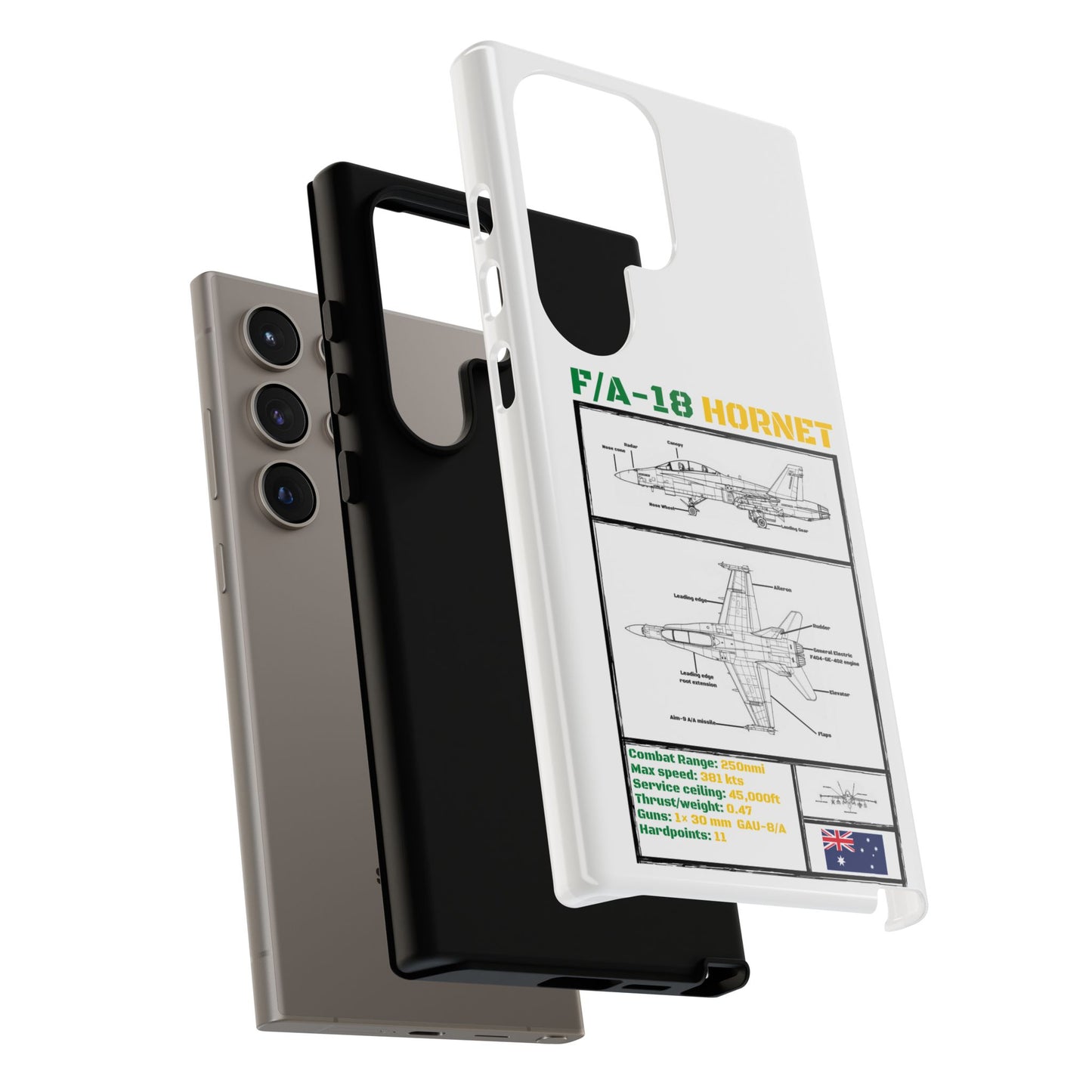 F/A-18 Hornet Schematic edition phone case (RAAF Colour-Way)