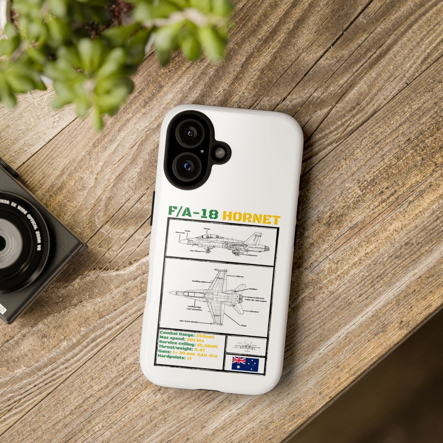 F/A-18 Hornet Schematic edition phone case (RAAF Colour-Way)