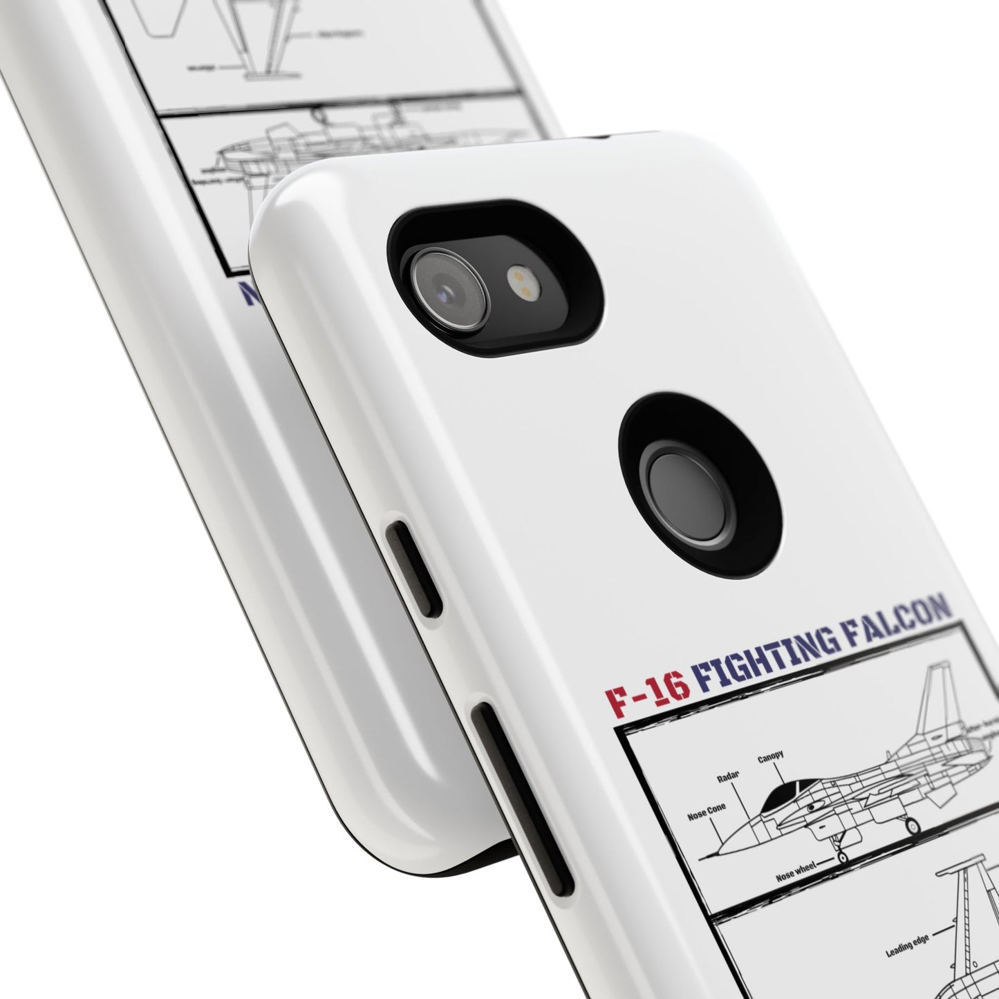 F-16 Fighting Falcon Schematic edition phone case (USAF Colour-Way)