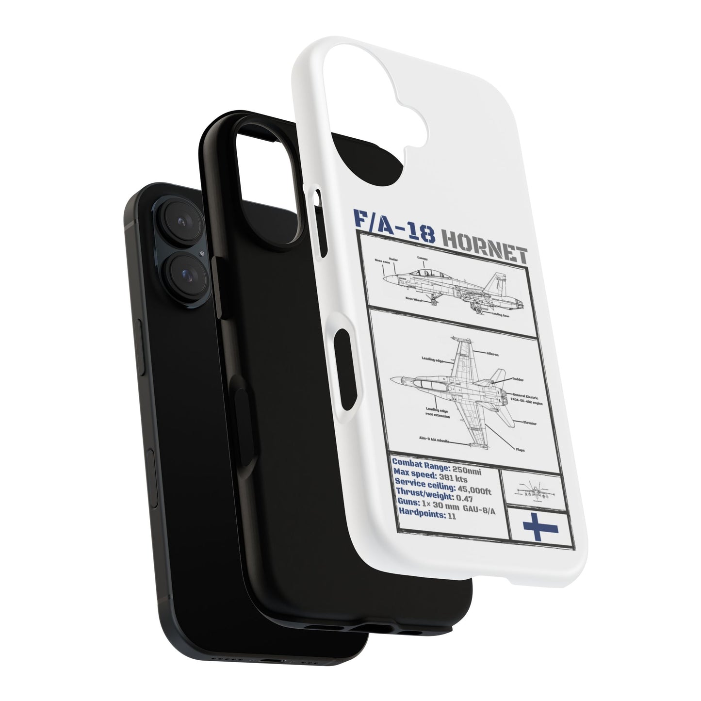 F/A-18 Hornet Schematic edition phone case (FAF Colour-Way)