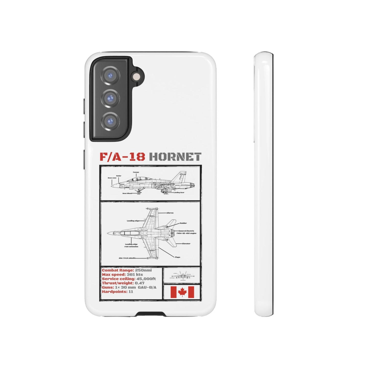 F/A-18 Hornet Schematic edition phone case (RCAF Colour-Way)