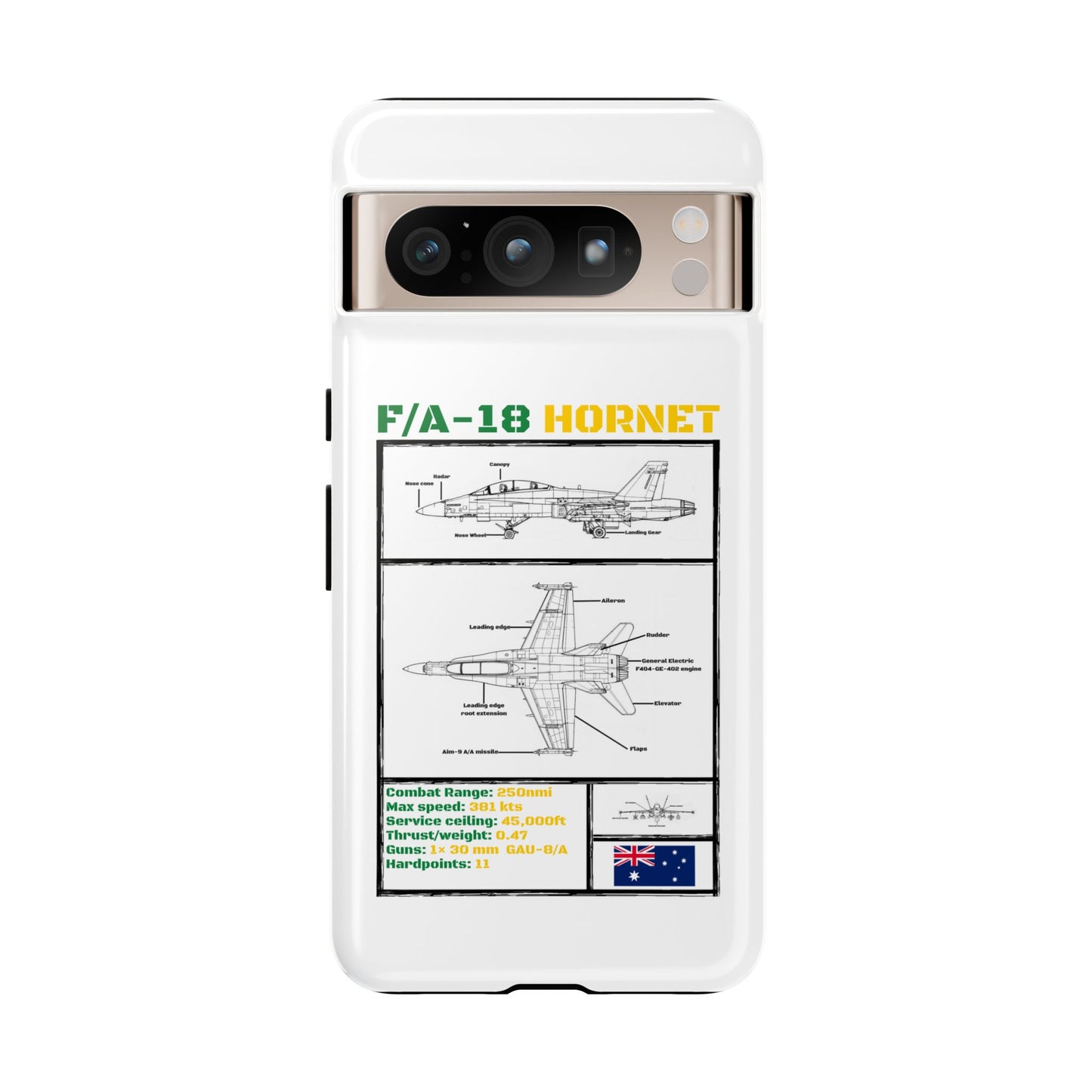 F/A-18 Hornet Schematic edition phone case (RAAF Colour-Way)