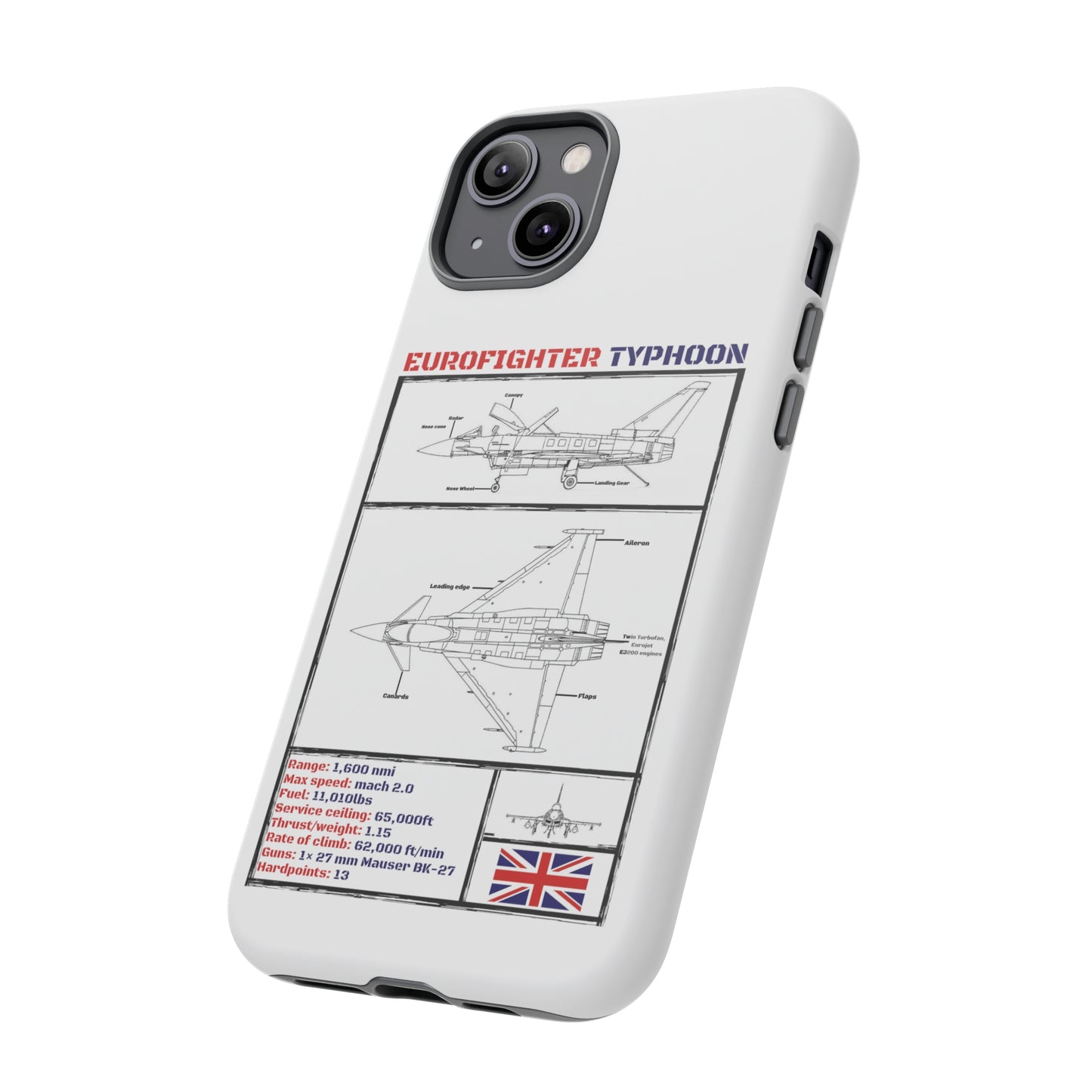 Eurofighter Typhoon Rigid Phone Case (RAF colour-ways)