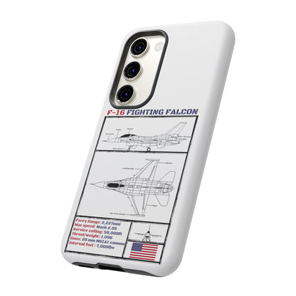 F-16 Schematic rigid Phone Case (USAF colour-ways)