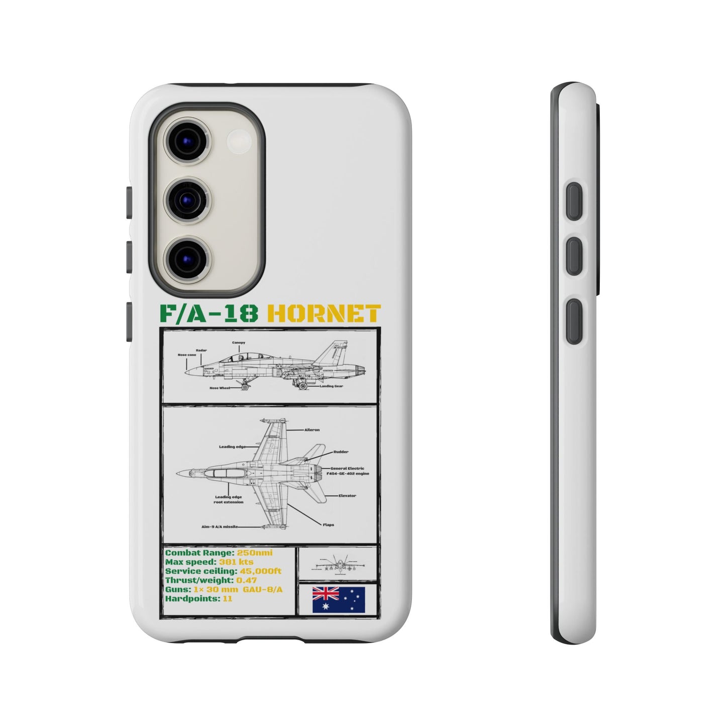 F/A-18 Hornet Schematic edition phone case (RAAF Colour-Way)