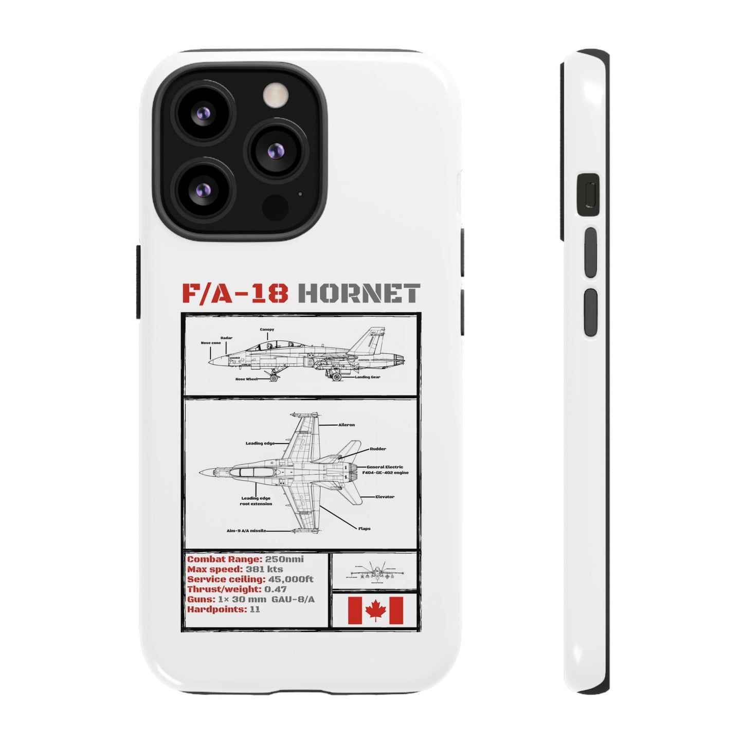 F/A-18 Hornet Schematic edition phone case (RCAF Colour-Way)