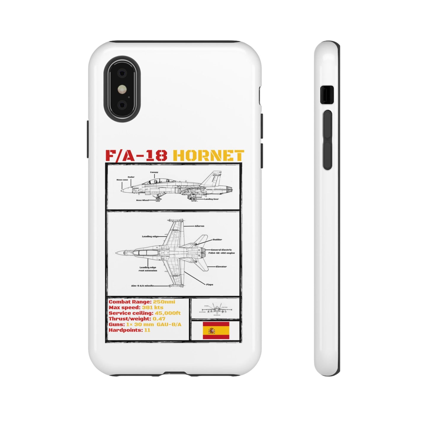 F/A-18 Hornet Schematic edition phone case (EDA Colour-Way)