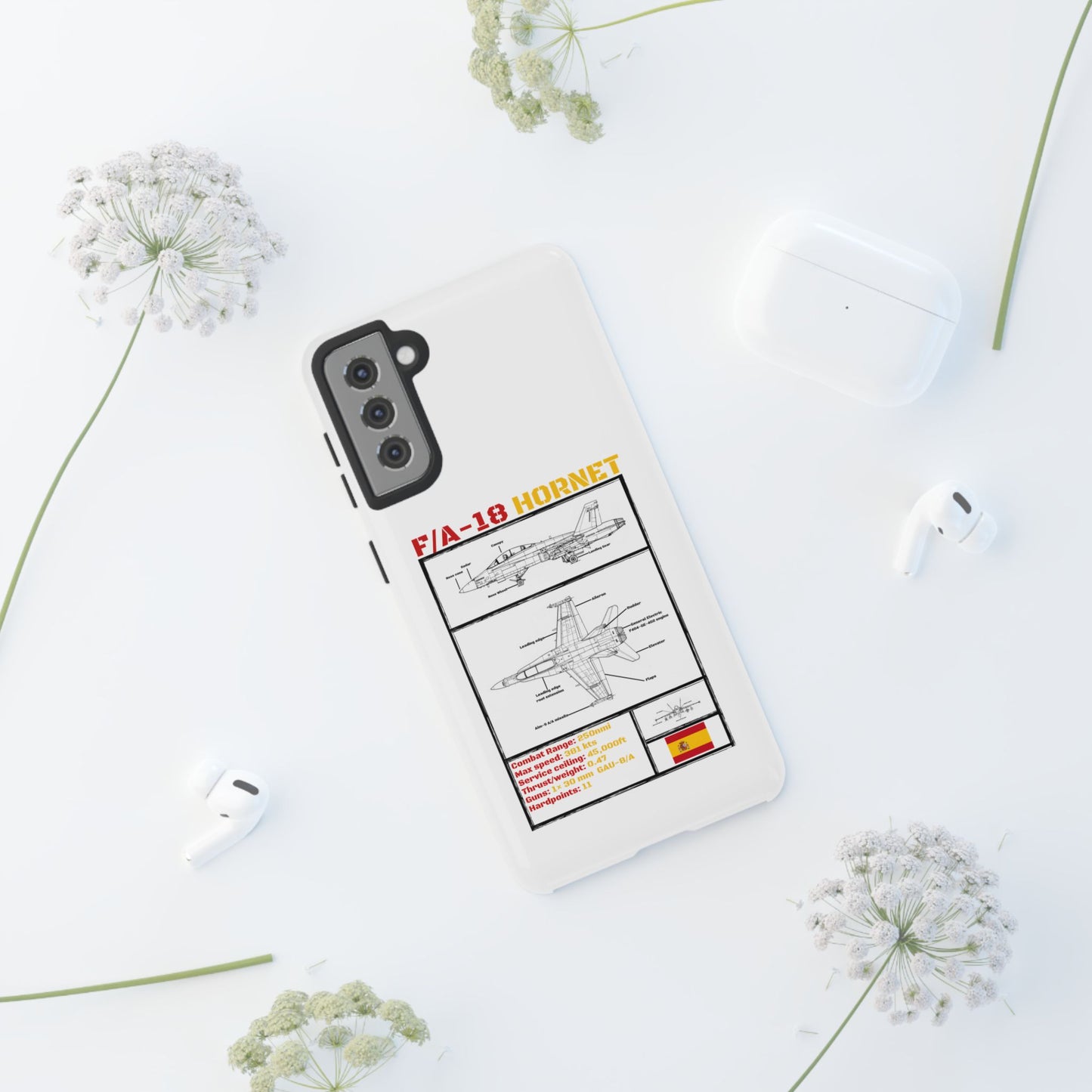F/A-18 Hornet Schematic edition phone case (EDA Colour-Way)
