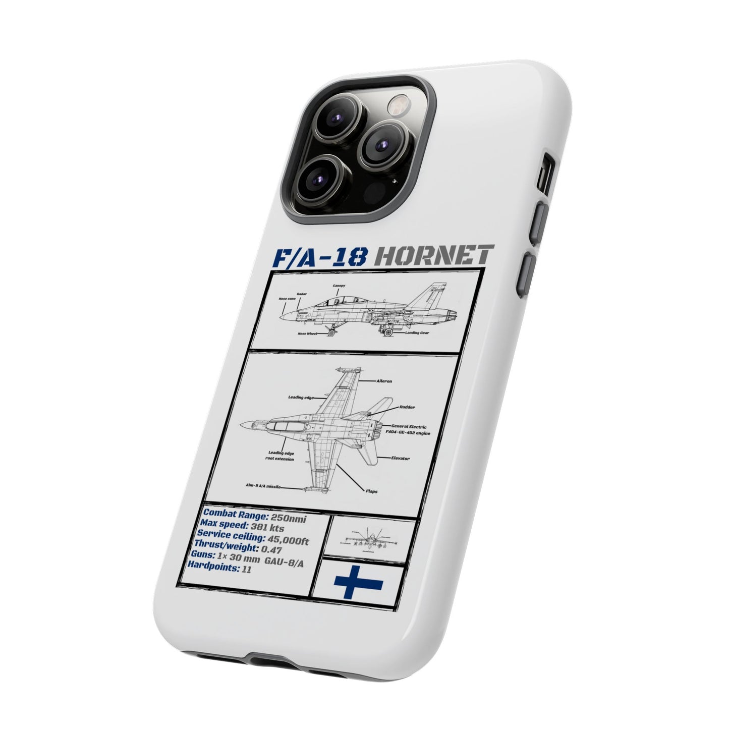 F/A-18 Hornet Schematic edition phone case (FAF Colour-Way)