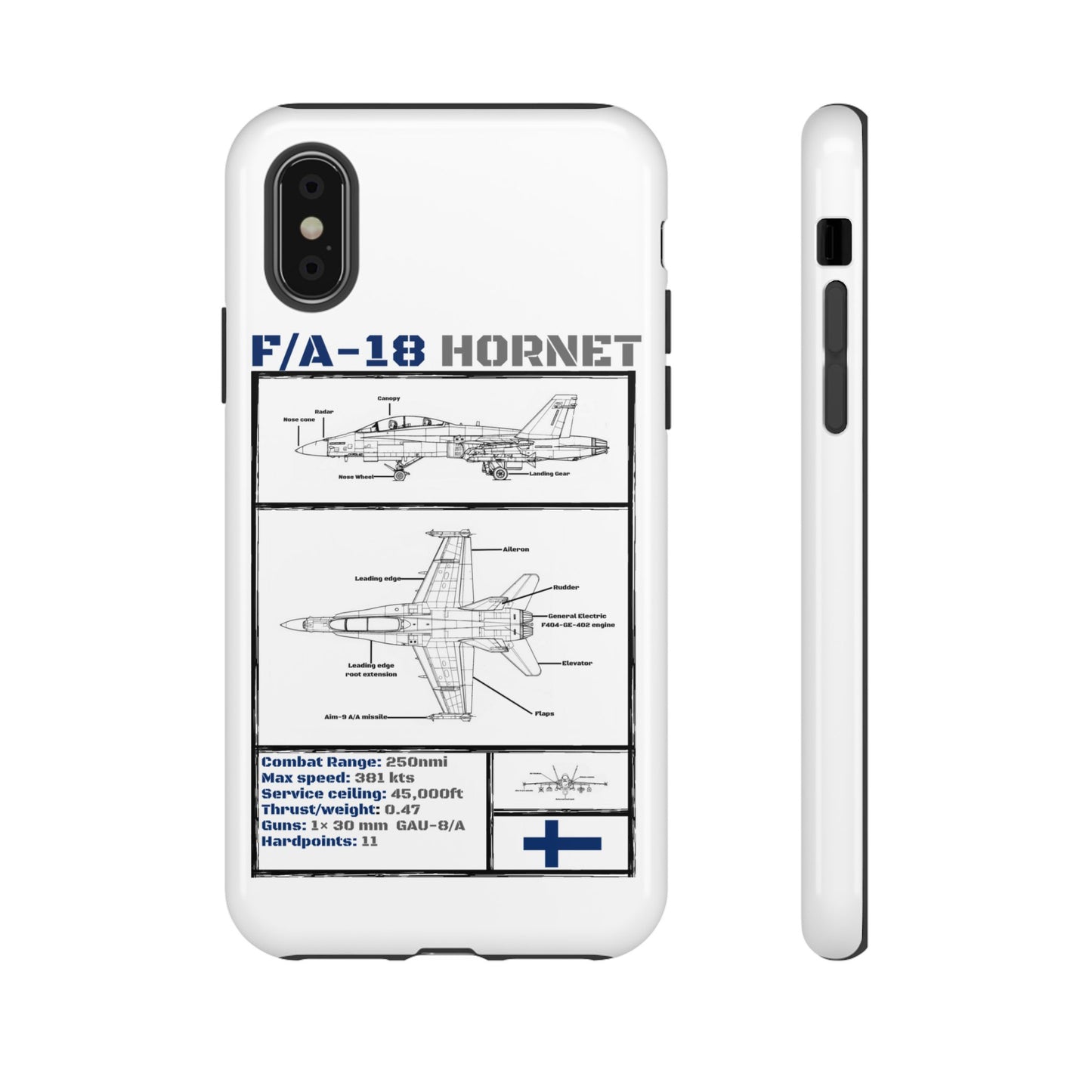 F/A-18 Hornet Schematic edition phone case (FAF Colour-Way)