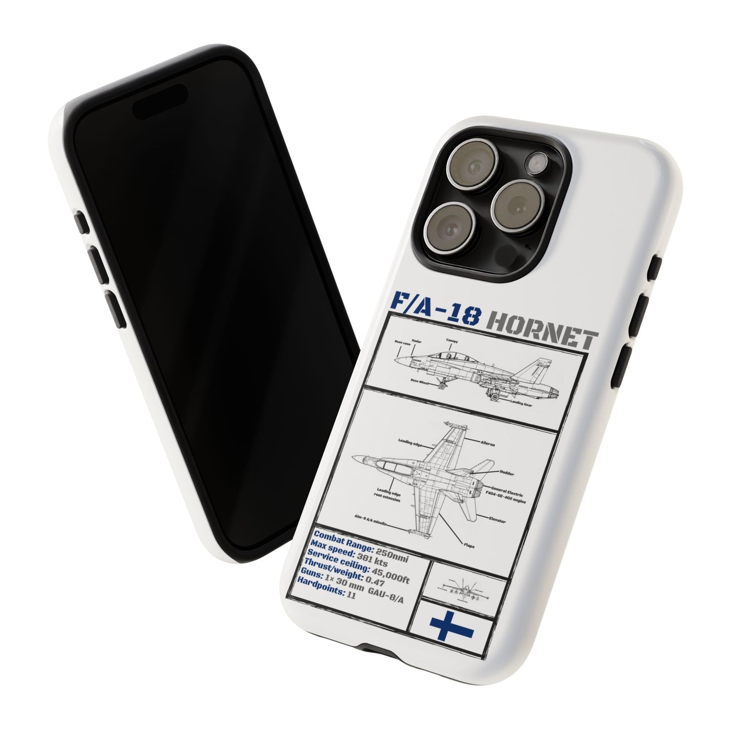 F/A-18 Hornet Schematic edition phone case (FAF Colour-Way)