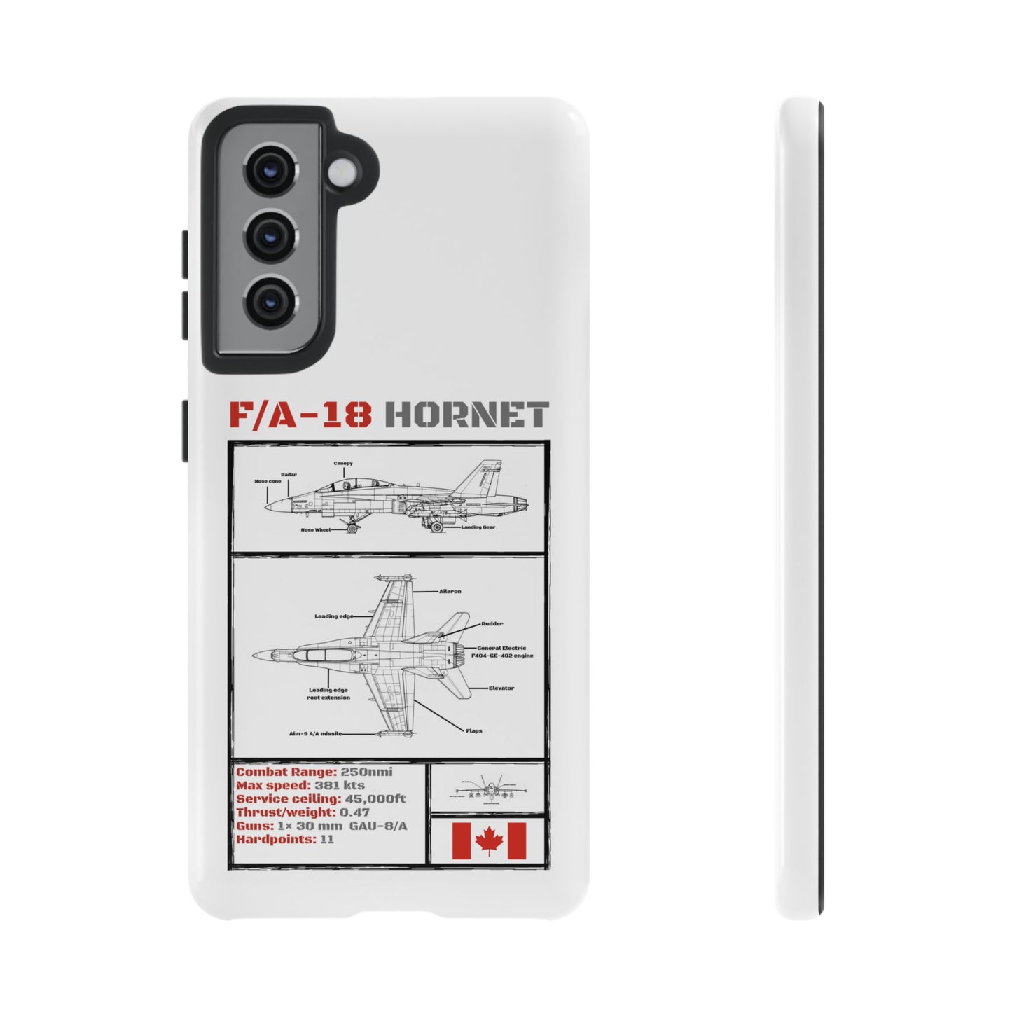 F/A-18 Hornet Schematic edition phone case (RCAF Colour-Way)