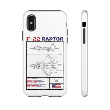 F-22 Raptor Schematic edition phone case (USAF Colour-Way)