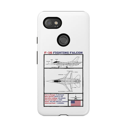 F-16 Fighting Falcon Schematic edition phone case (USAF Colour-Way)
