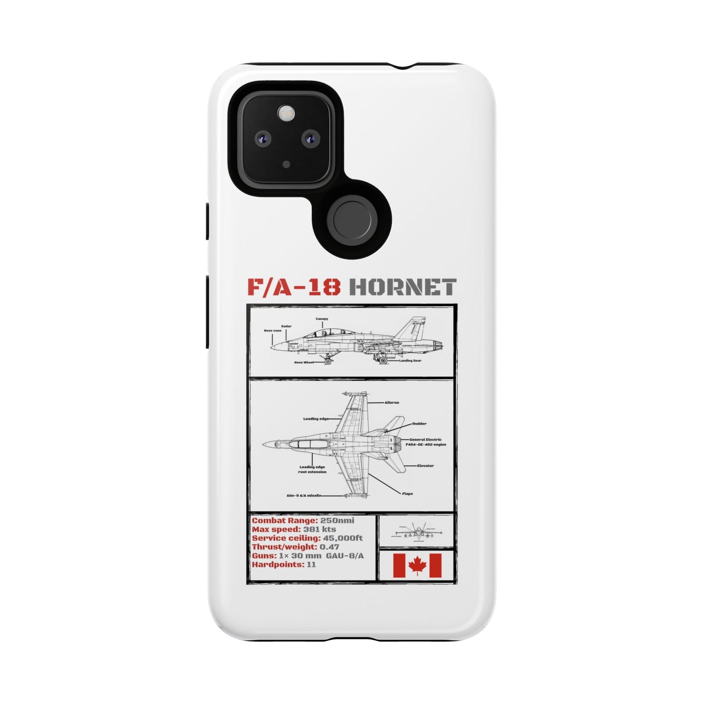 F/A-18 Hornet Schematic edition phone case (RCAF Colour-Way)