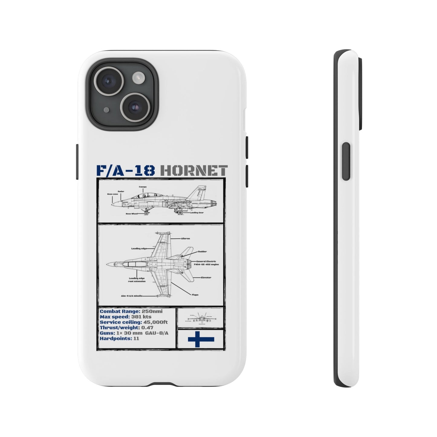 F/A-18 Hornet Schematic edition phone case (FAF Colour-Way)
