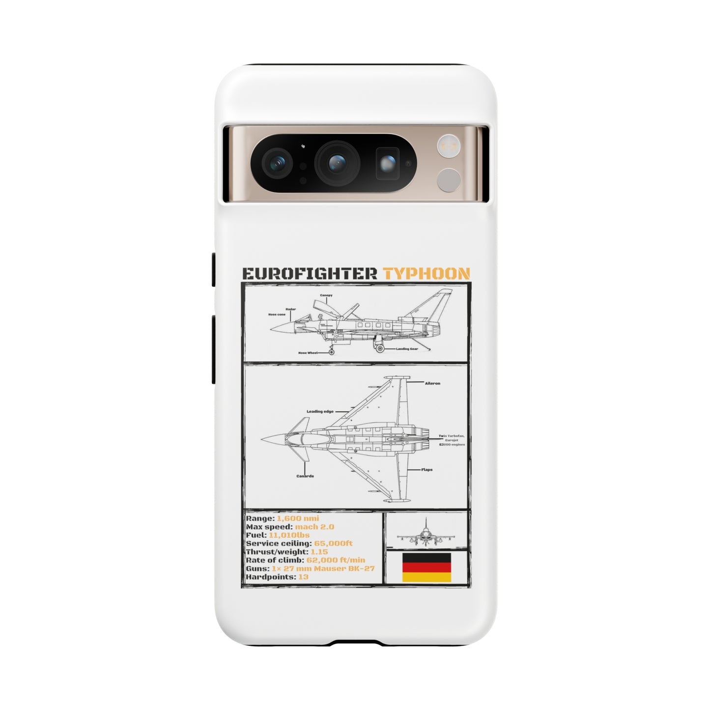 Eurofighter Typhoon Rigid Phone Case (Luftwaffe colour-ways)