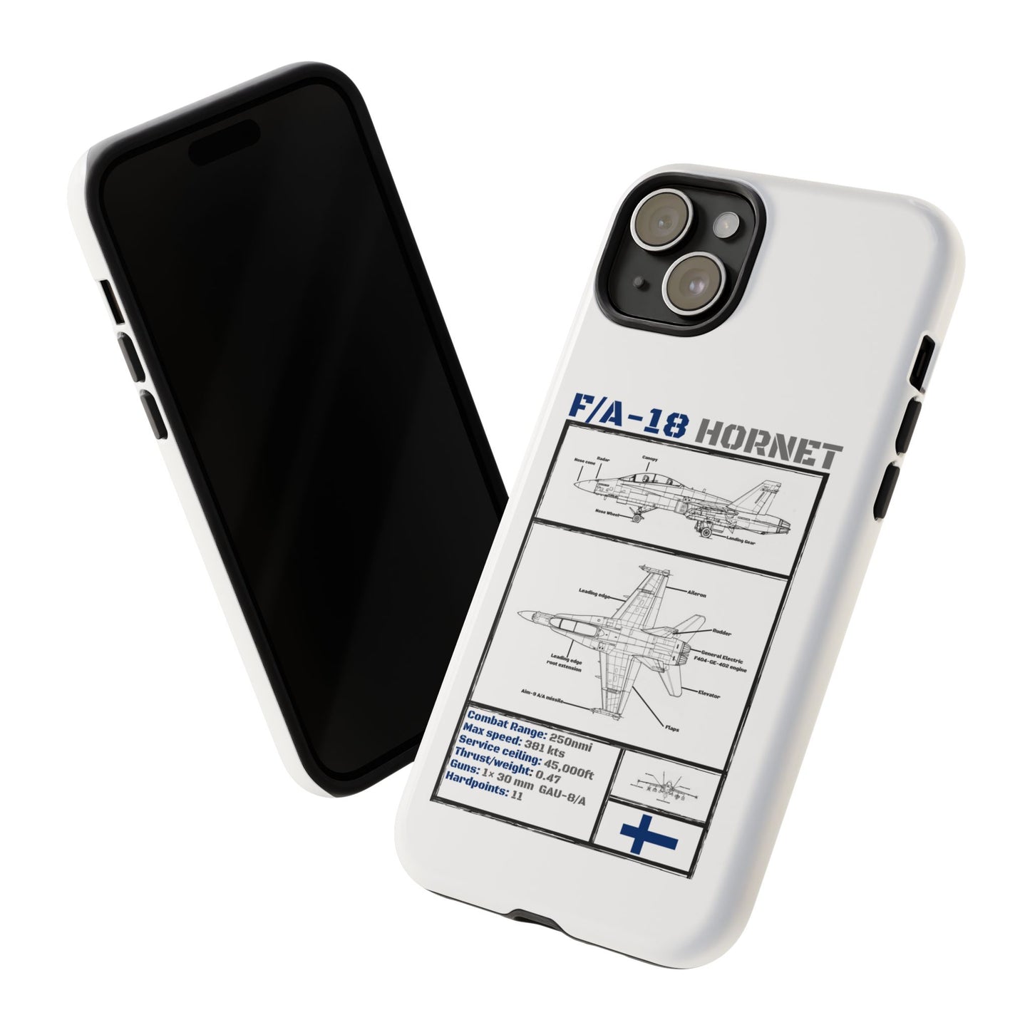 F/A-18 Hornet Schematic edition phone case (FAF Colour-Way)