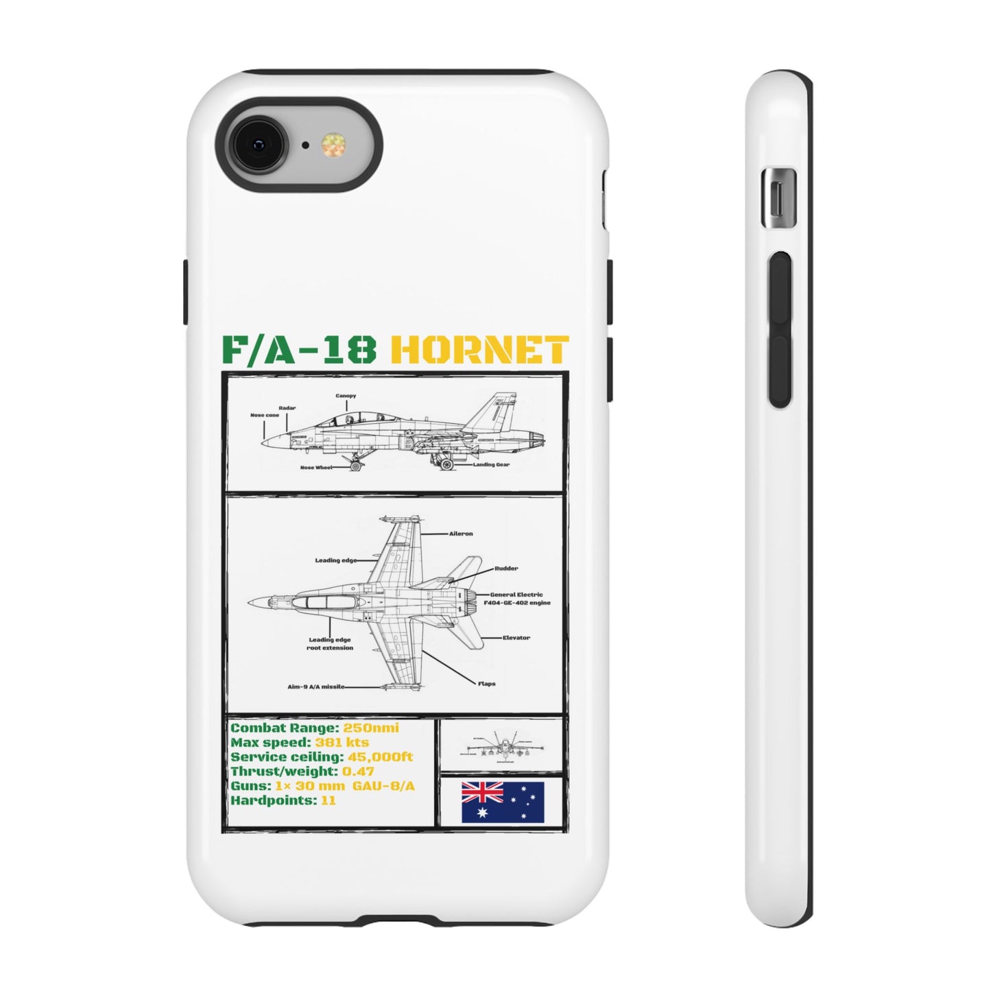 F/A-18 Hornet Schematic edition phone case (RAAF Colour-Way)