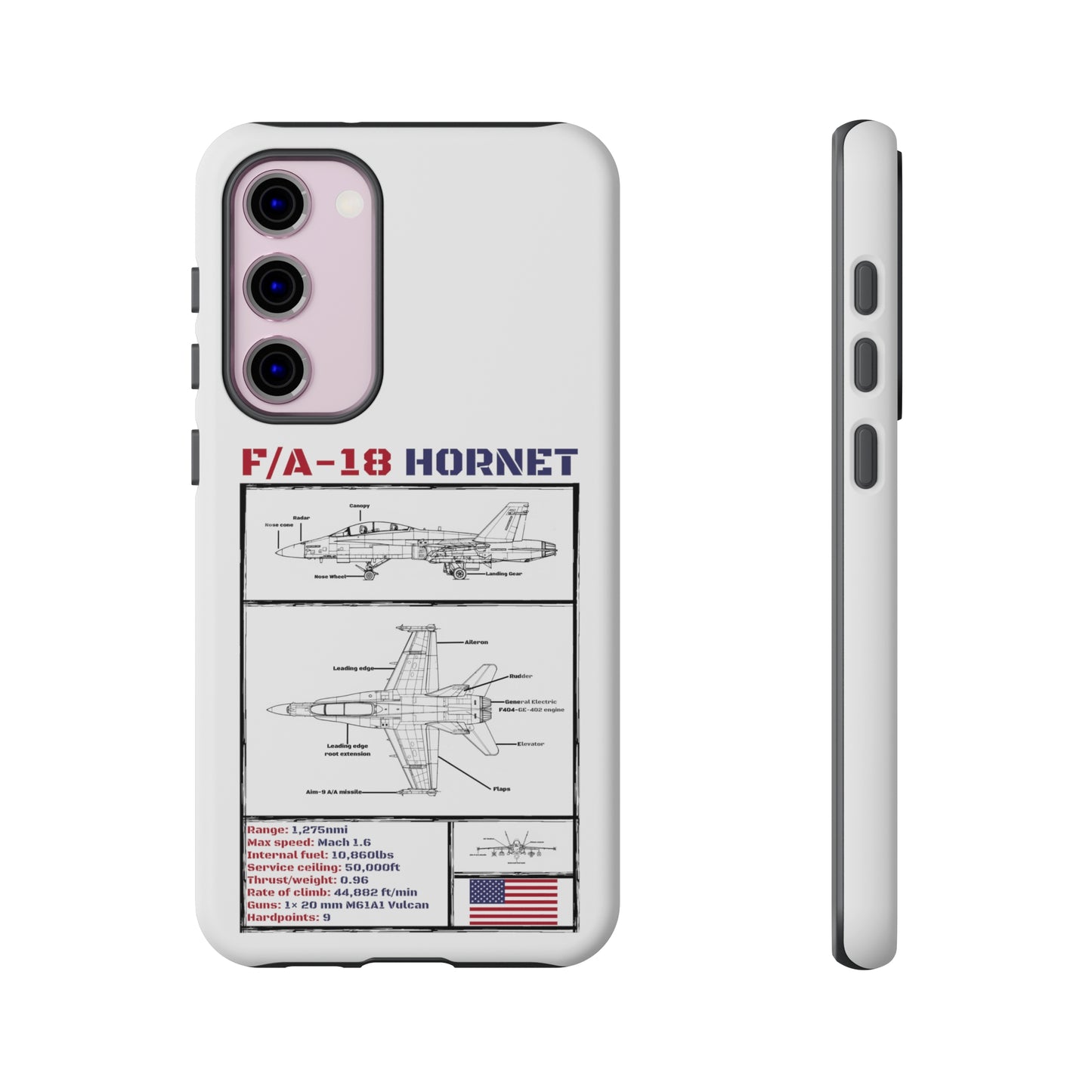 F/A-18 Schematic Rigid Phone Case (USAF colour-ways)