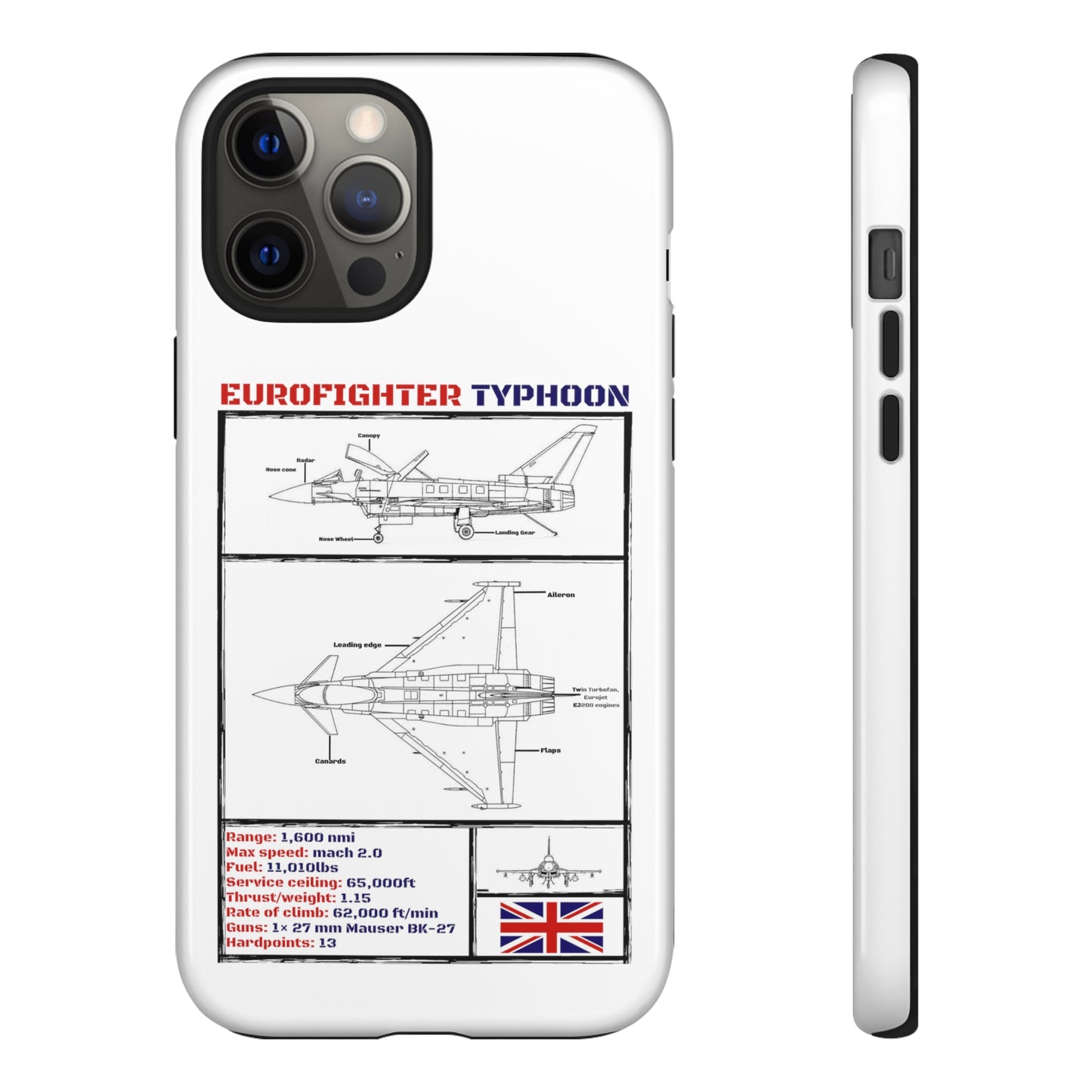 Eurofighter Typhoon Rigid Phone Case (RAF colour-ways)