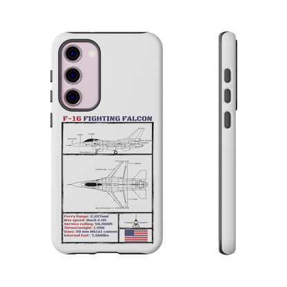 F-16 Schematic rigid Phone Case (USAF colour-ways)