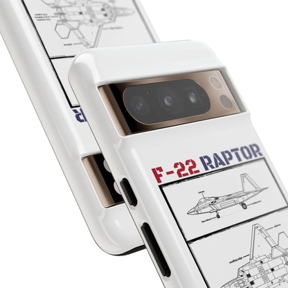 F-22 Raptor Schematic edition phone case (USAF Colour-Way)
