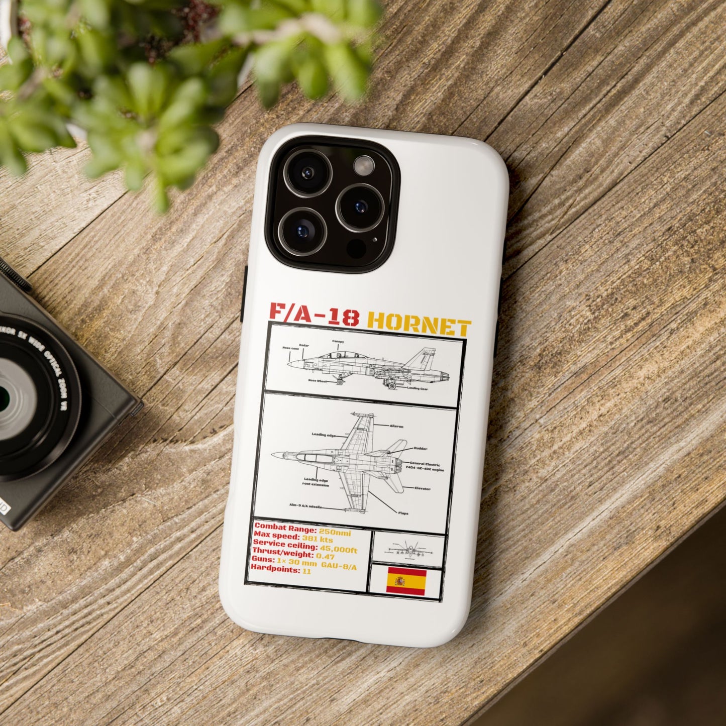 F/A-18 Hornet Schematic edition phone case (EDA Colour-Way)