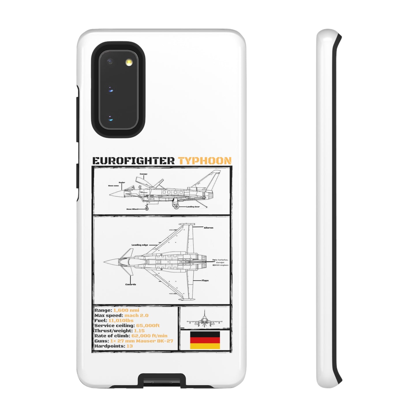 Eurofighter Typhoon Rigid Phone Case (Luftwaffe colour-ways)