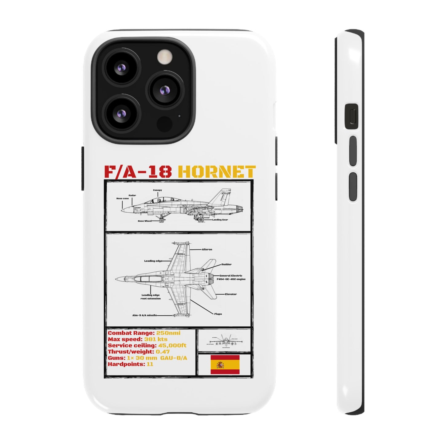 F/A-18 Hornet Schematic edition phone case (EDA Colour-Way)