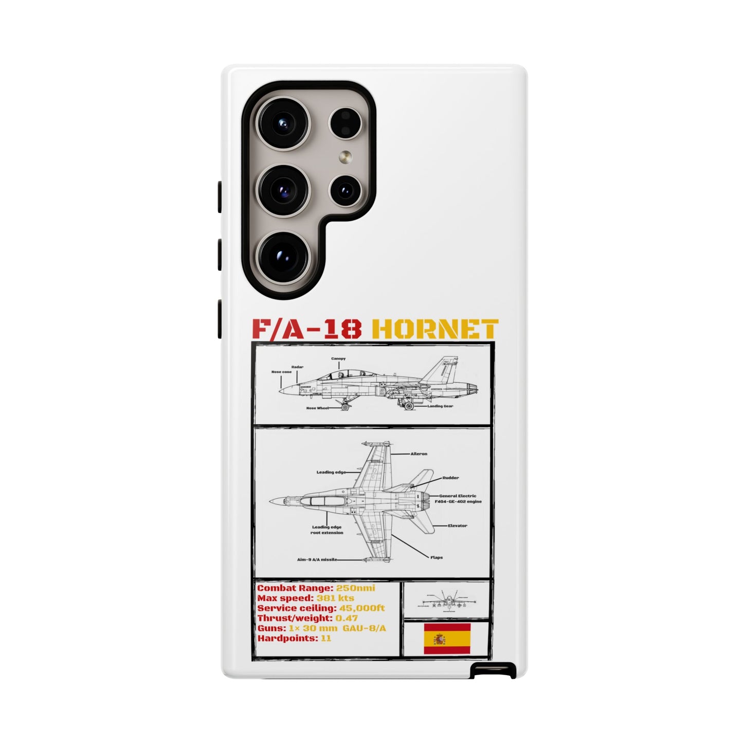 F/A-18 Hornet Schematic edition phone case (EDA Colour-Way)