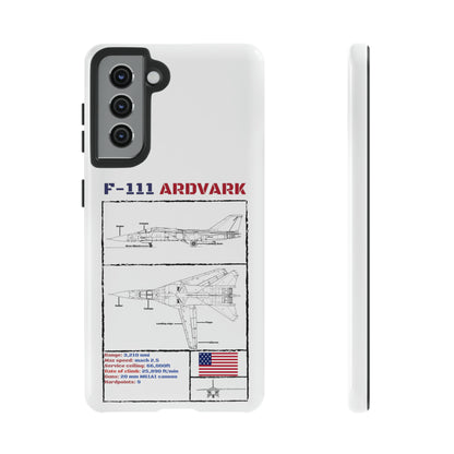 F111 Aardvark  Schematic Durable Phone Case (USAF Colourways)