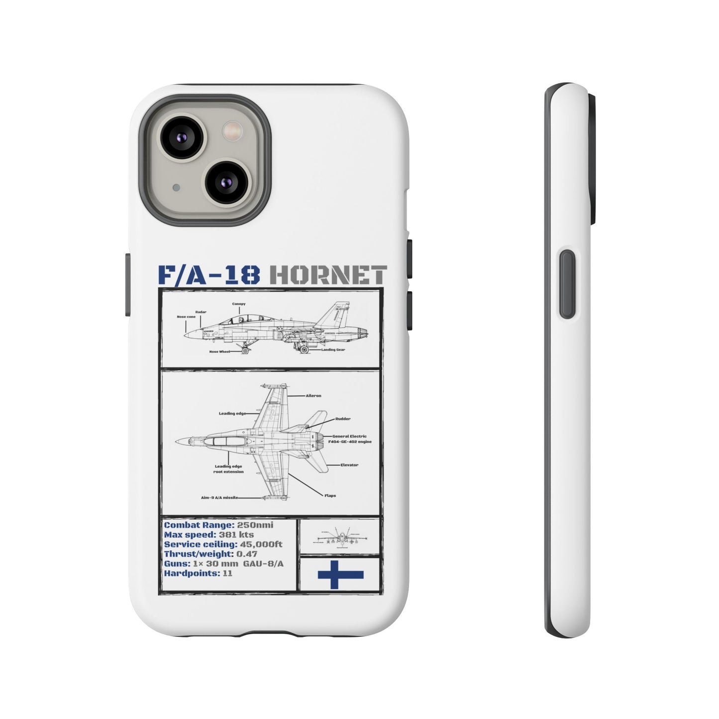 F/A-18 Hornet Schematic edition phone case (FAF Colour-Way)