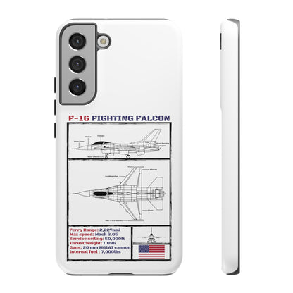 F-16 Schematic rigid Phone Case (USAF colour-ways)