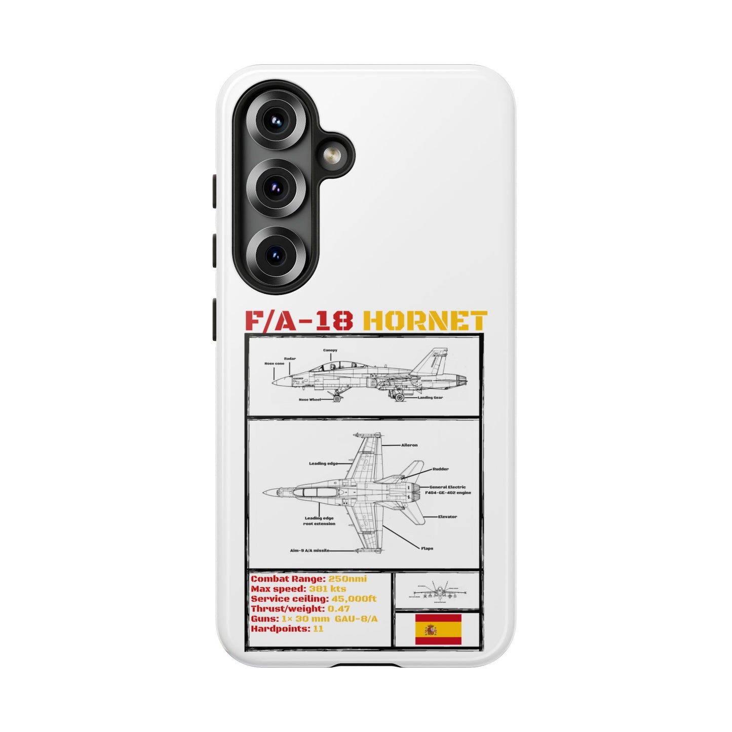 F/A-18 Hornet Schematic edition phone case (EDA Colour-Way)