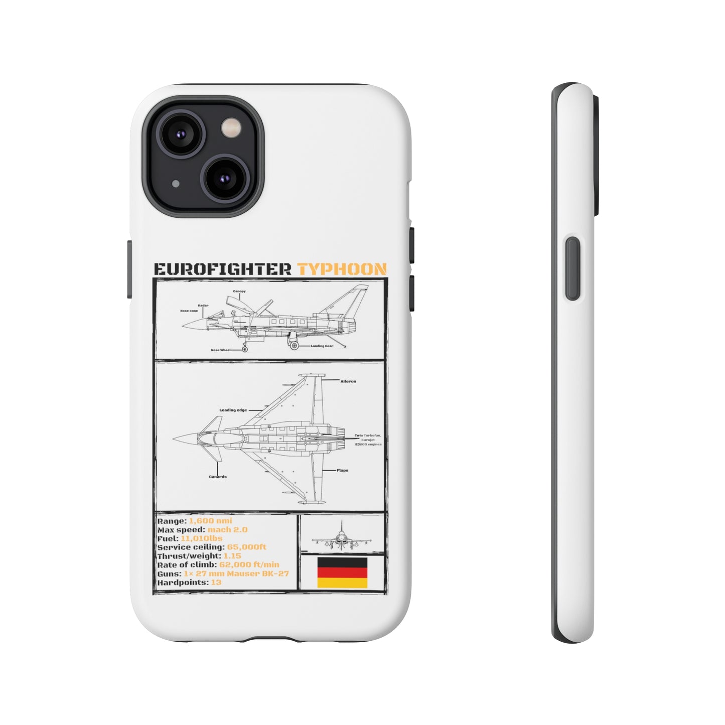 Eurofighter Typhoon Rigid Phone Case (Luftwaffe colour-ways)