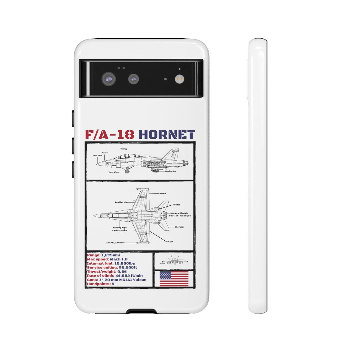 F/A-18 Hornet Schematic edition phone case (USAF Colour-Way)