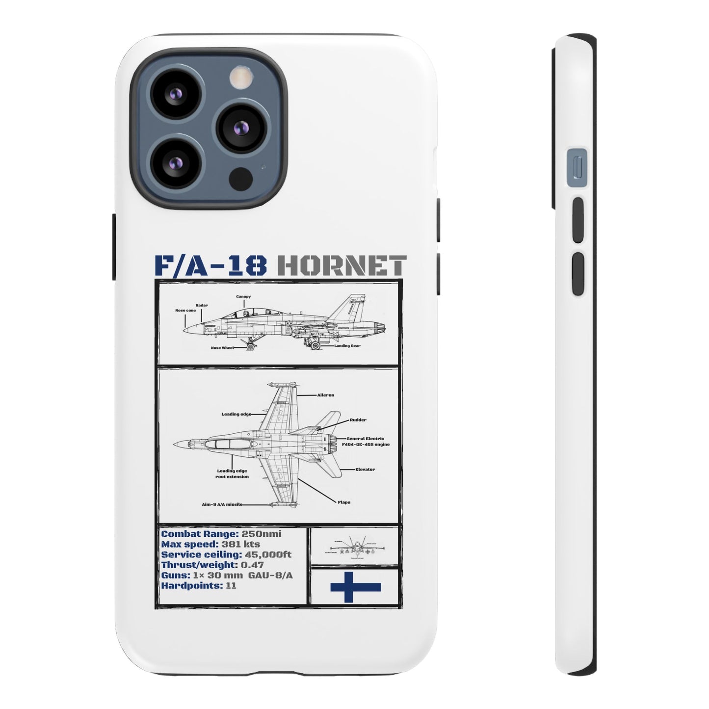 F/A-18 Hornet Schematic edition phone case (FAF Colour-Way)