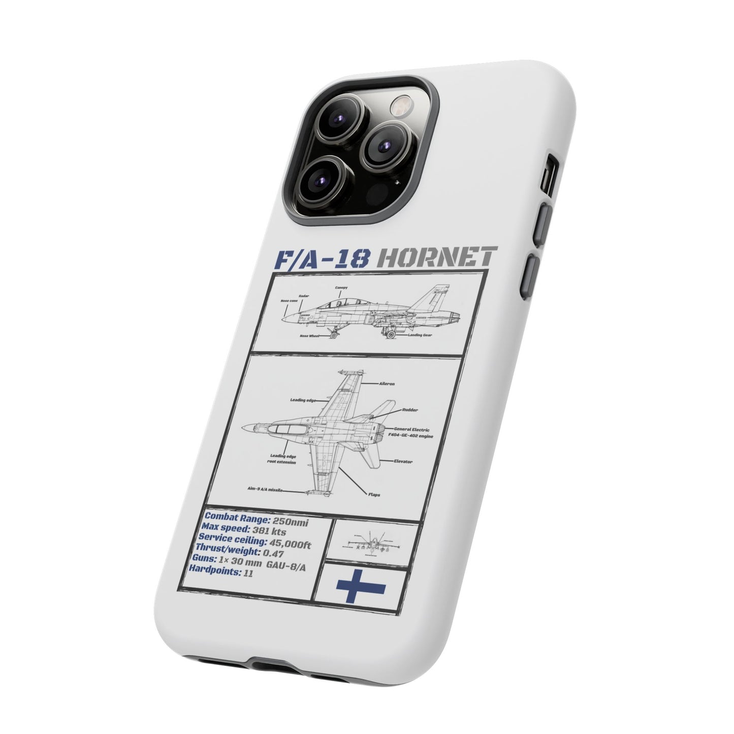 F/A-18 Hornet Schematic edition phone case (FAF Colour-Way)