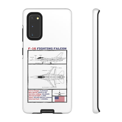 F-16 Schematic rigid Phone Case (USAF colour-ways)