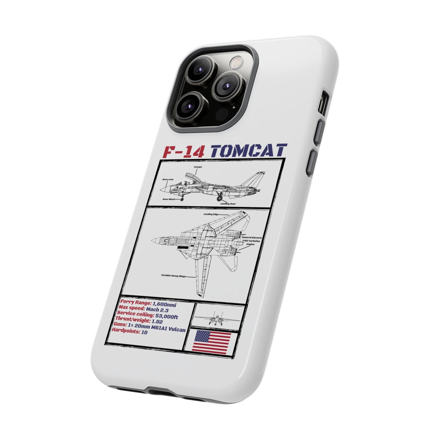 F-14 Tomcat Schematic edition phone case