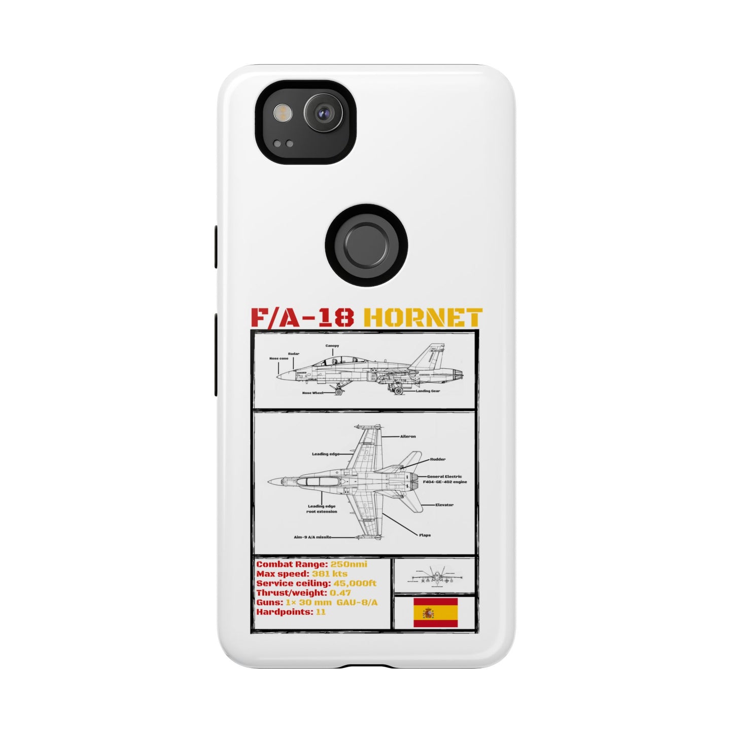 F/A-18 Hornet Schematic edition phone case (EDA Colour-Way)