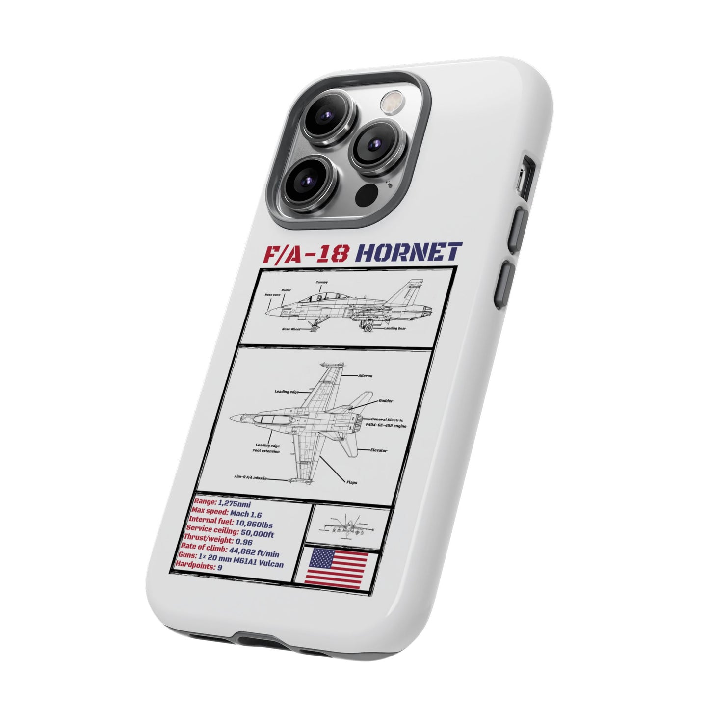 F/A-18 Hornet Schematic edition phone case (USAF Colour-Way)